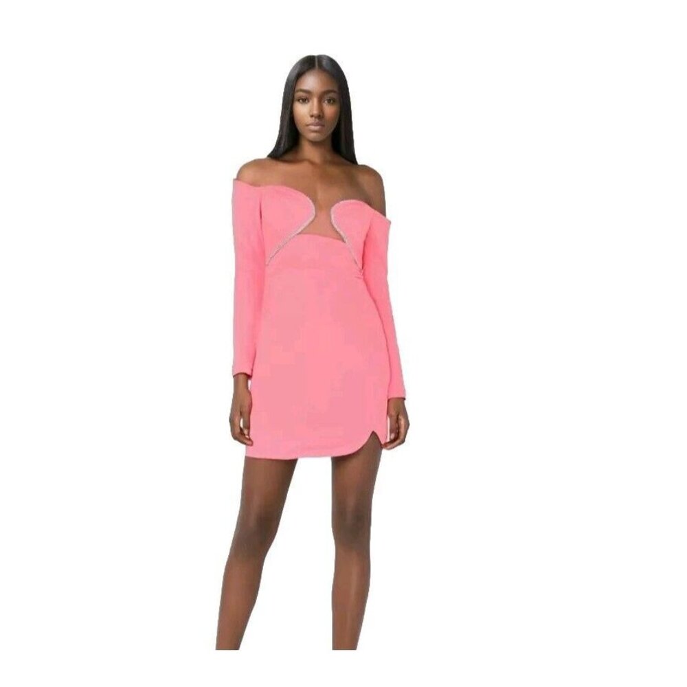 Saints & Secrets Womens Bodycon Dress M Rhinestone Party Cocktail Coquette Pinup - Picture 1 of 15